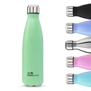 The Better Home Stainless Steel Insulated Water Bottle | Thermos Flask | Hot and Cold Steel Water Bottle 500ml (Pack of 1, Green)