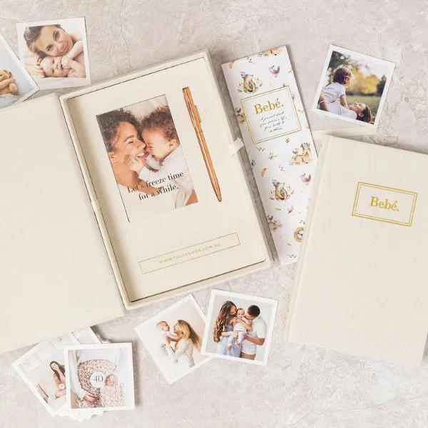 Truly Amor Bebé Baby Book With Keepsake Box And Pen - Ivory