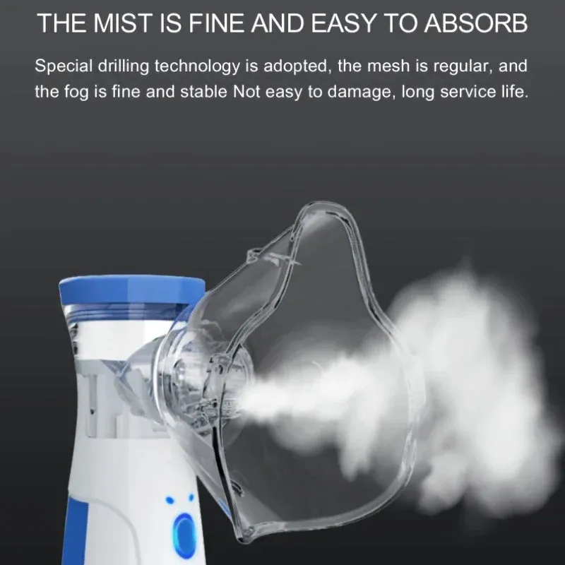 Ultrasonic Mesh Nebulizer Medical Atomizer Baby Adult for Cough Asthma