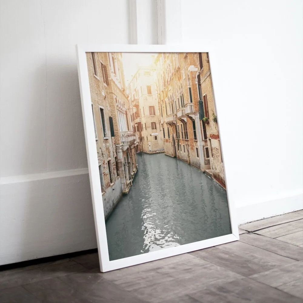 Venice Poster PRINTABLE WALL ART, Venice Wall Art, Retro Travel Poster, Beige Wall Art, Italy Travel Poster, Coastal Wall Decor, Venice Canal