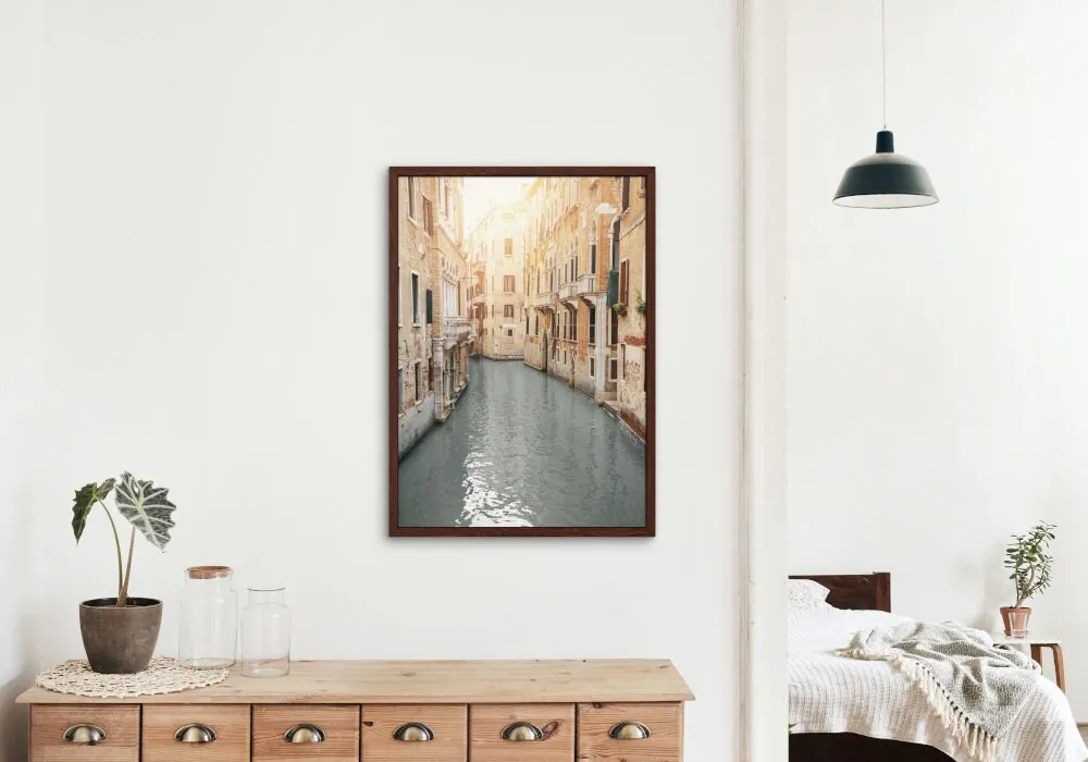 Venice Poster PRINTABLE WALL ART, Venice Wall Art, Retro Travel Poster, Beige Wall Art, Italy Travel Poster, Coastal Wall Decor, Venice Canal