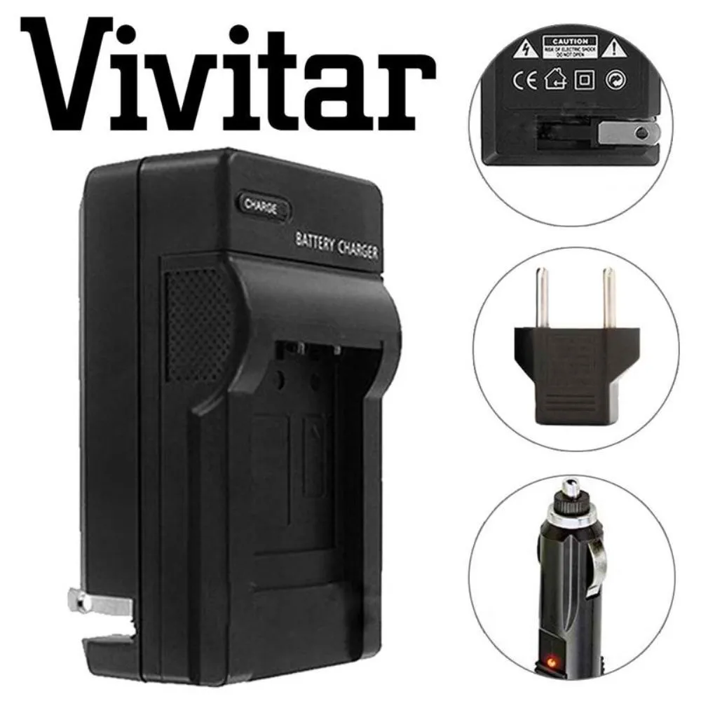 VIVITAR VIV-QCB-217 Battery Charger   Two NB-13L Replacement Battery for Canon NB-13L Battery (for Canon G5 X, G7 X, G7 X Mark II, G9 X, G9X Mark II, SX720 HS)