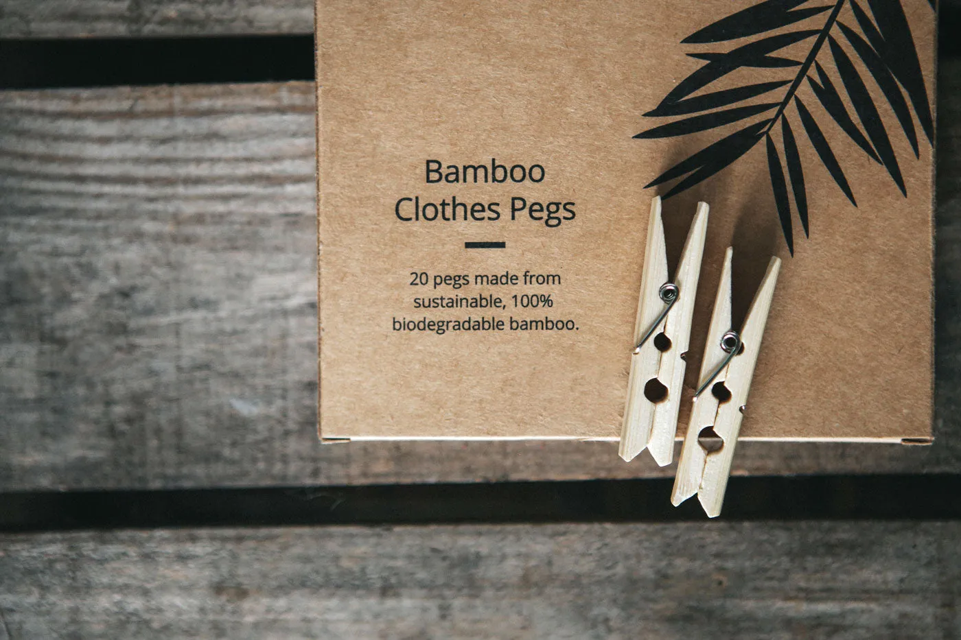 Wild & Stone 20 Biodegradable Bamboo Laundry Pegs