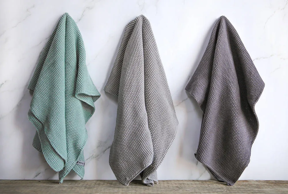 Wild & Stone Organic Cotton Hand Towels - Moss Green